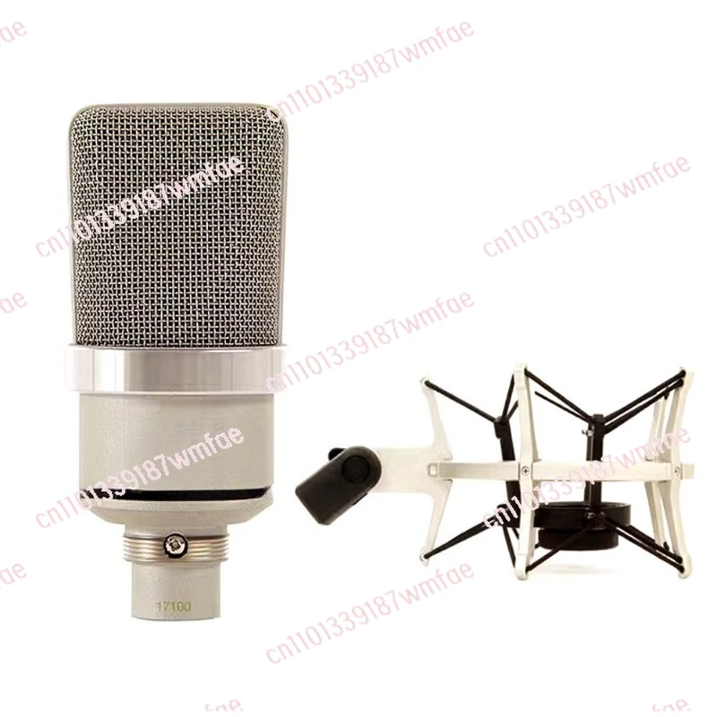102 large diaphragm studio condenser microphone audiobook dubbing live microphone with anti-vibration stand