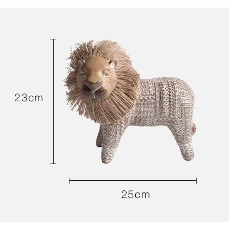 Nordic Lion Art Statue Ornament Bedroom Desktop Decoration Environmentally Friendly Resin Handicrafts Living Room Home Decor