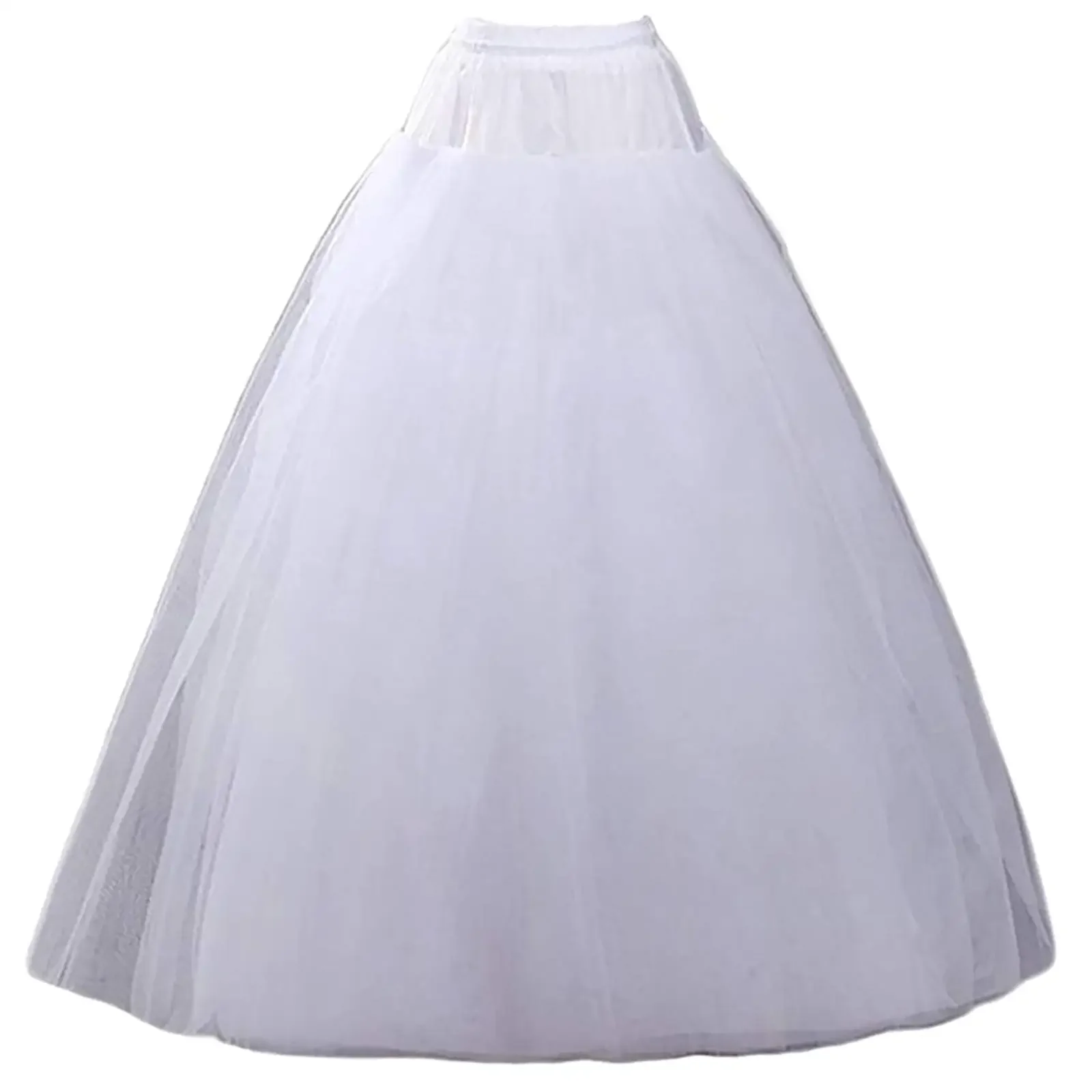 

Women Hoopless Wedding Petticoat Crinoline A-line 3 Layers Underskirt Slips for Dress