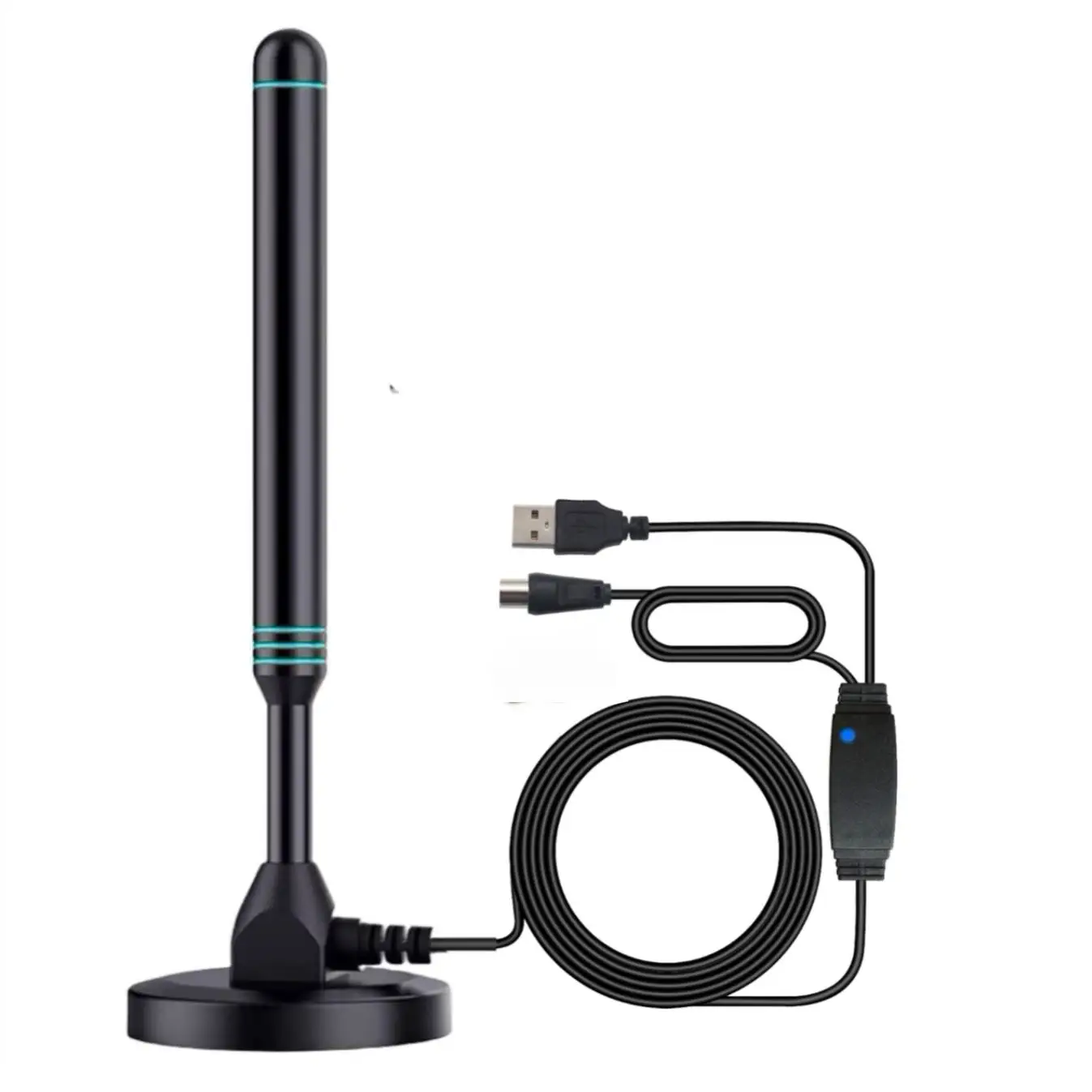 High-Definition Digital Tv Antenna Magnetic Base 4 Long-Distance Receiving Vhf Uhf Amplification Digital Antenna Suitable