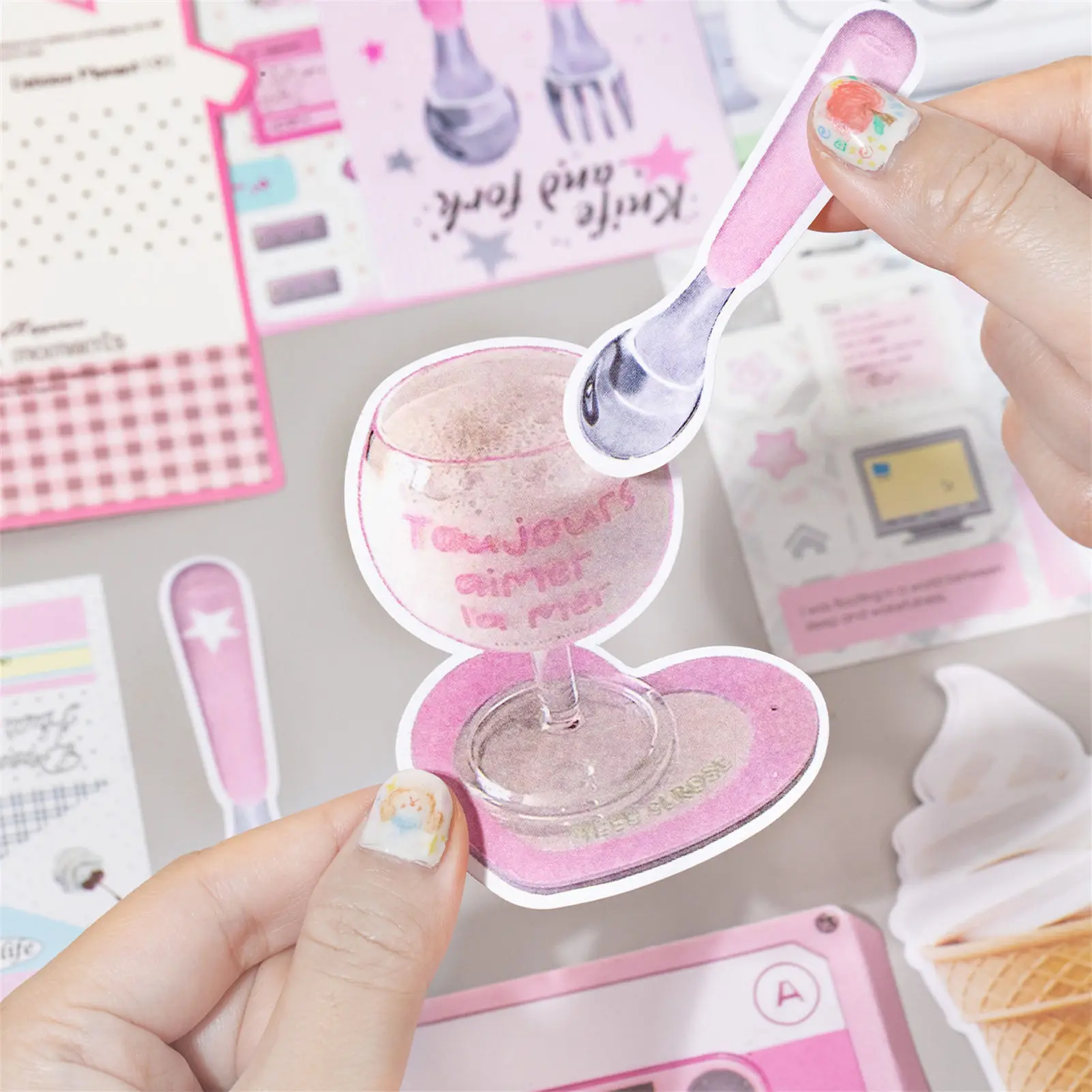 Korean Style Sticker Book Paper Craft Supplies Pre Cut Sticker For Notebook Decoration Diy Scrapbooking Kit Aesthetic Stationery