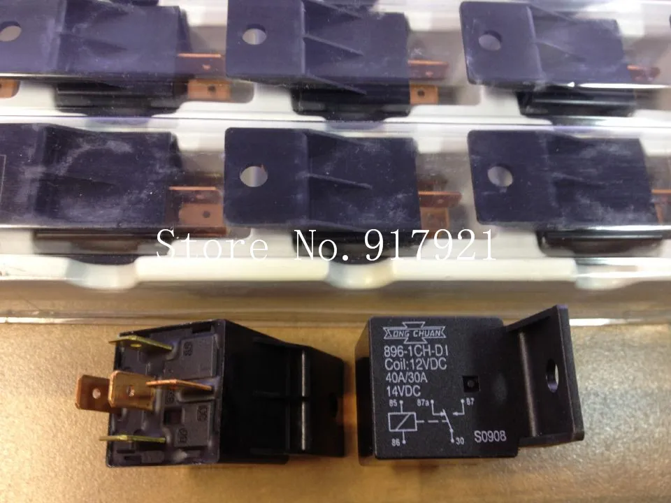 [ZOB] The new 896-1CH-D1 Songchuan car waterproof relay 40A12VDC universal five foot high power relay  --20pcs/lot