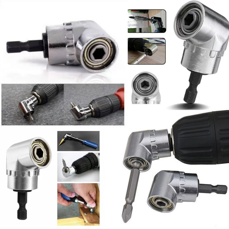 ดัดไขควง Joint สีดําหกเหลี่ยม Handle Conversion เชื่อมต่อ Rod 1/2 หัว 3/8 แขน 1/4 เครื่องมือไฟฟ้า Accessorie