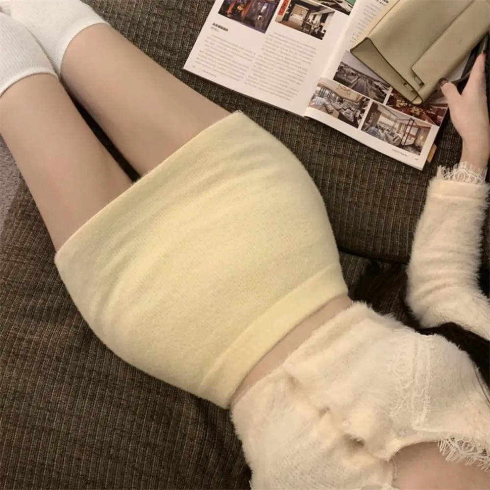 Gonna in pile di visone imitazione peluche dolce Autunno Inverno Mini gonne corte retrò Ins Gonna a trapezio a vita alta stile ragazza piccante Lady