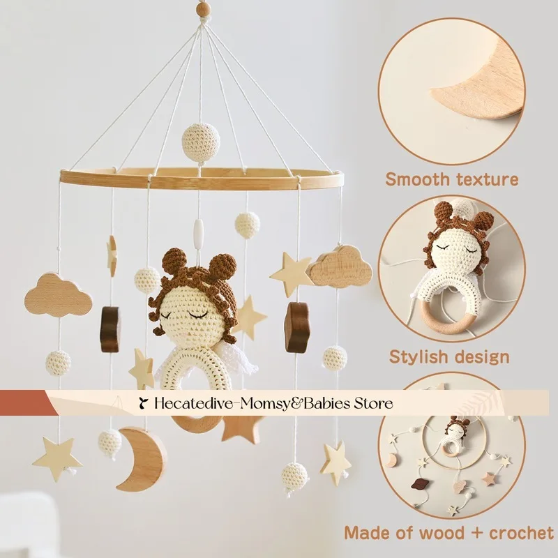 【Must Have】Baby Rattles & Mobiles Angel educational toys newborn sets soft animal mini decorations 0-12months baby things