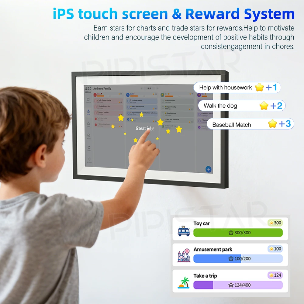 Picture 5: Digital calendar 15.6-inch wall planner intelligent touch screen interactive home schedule display wall mounted and desktop