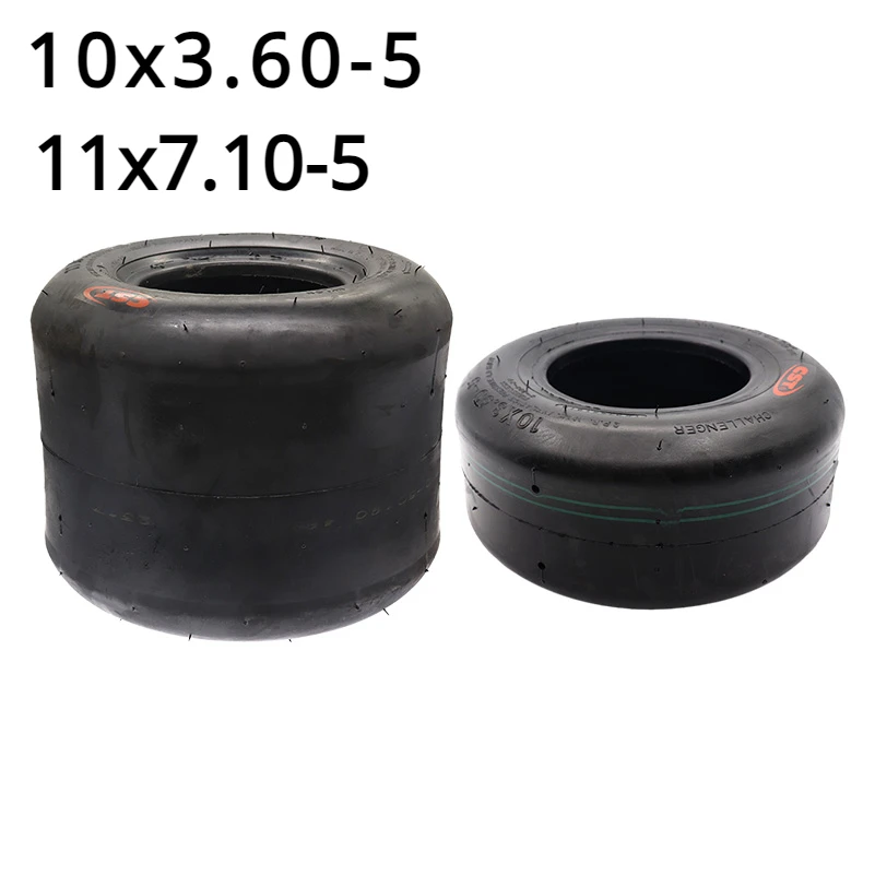 10 Inch Go Kart Tubeless Tire Front Wheel CST 10x3.60-5 Vacuum Wheel Tyre Drift Go Kart Tyres 11x7.10-5