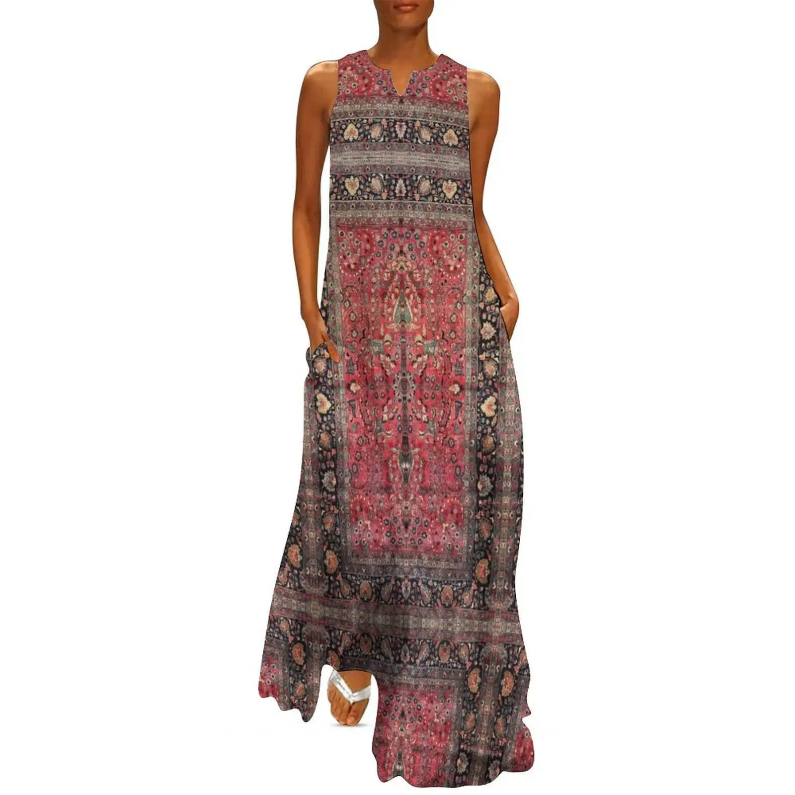 

Antique Persian Red Rug Long Dress purple dress summer dresses women 2025 dress korean style