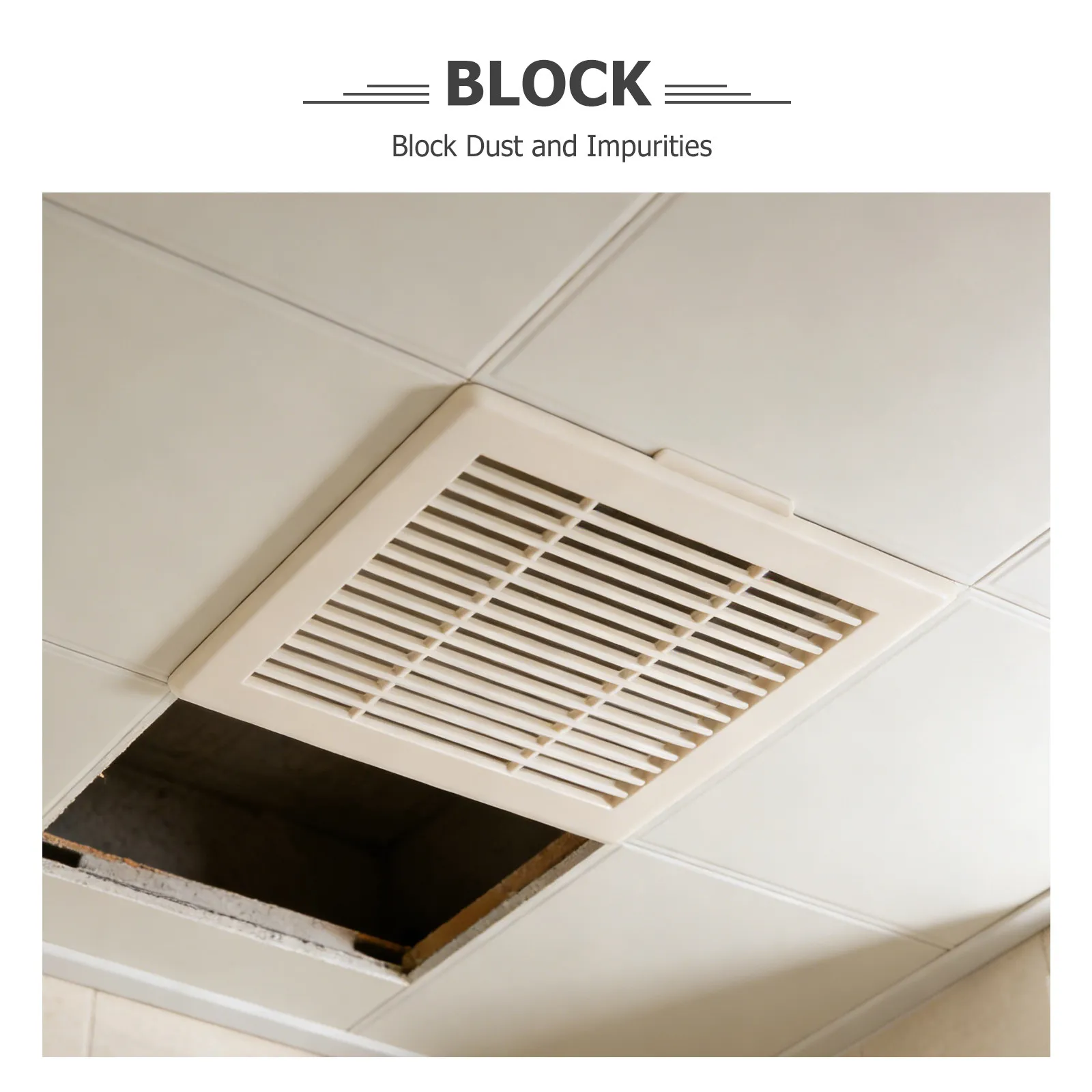 

1 шт. белая квадратная вентиляционная решетка 9×9 дюймов (23,5×23,5 см) — универсальная сменная решетка для кухонных вытяжек, потолочных вентиляционных систем в ванной комнате