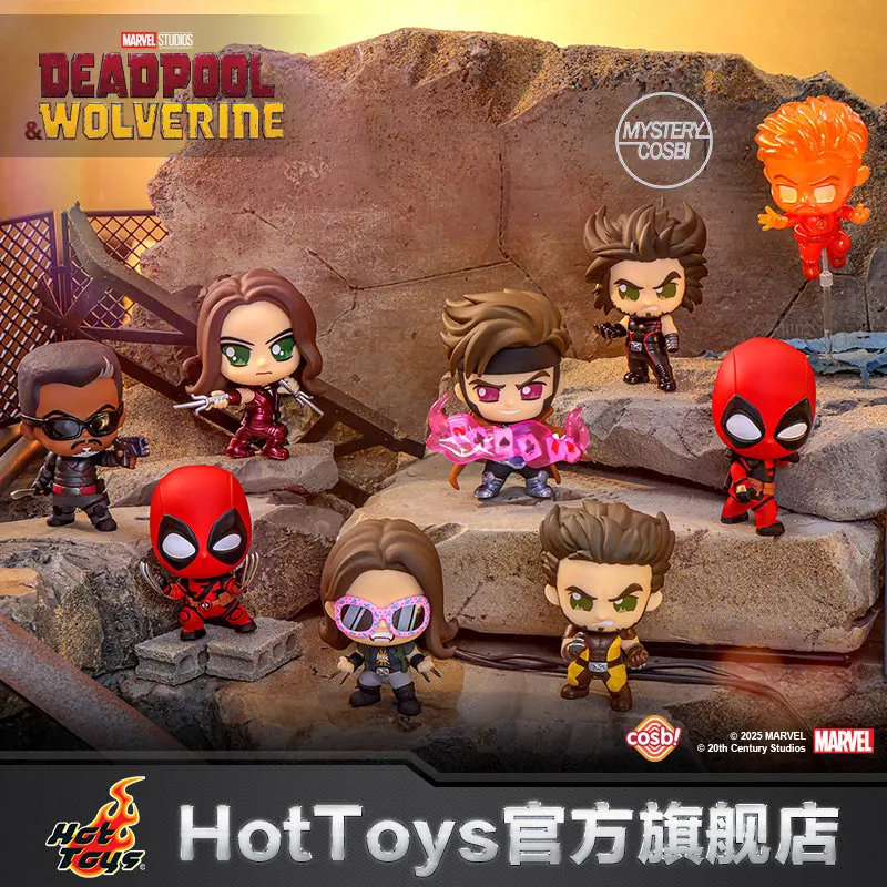 

Оригинальные коллекционные мини-фигурки Marvel: Дэдпул и Вулверин (Косби), случайная упаковка, игрушки-чеби из комиксов и фильмов, подарки для детей