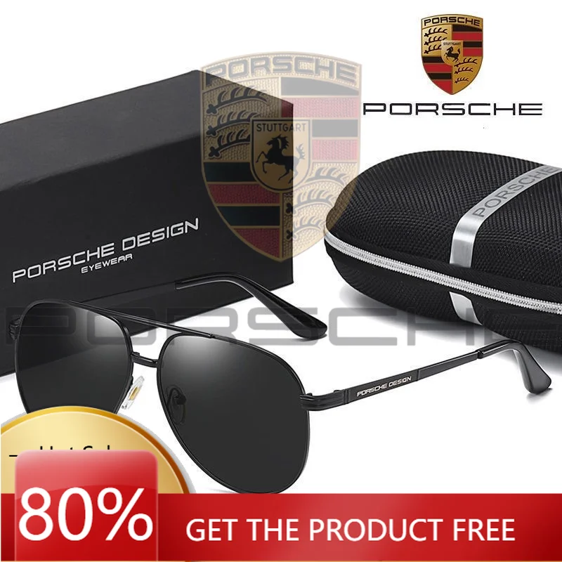 

Поляризованные солнцезащитные очки Porsche для мужчин, винтажные модные квадратные очки для вождения, летние очки для путешествий