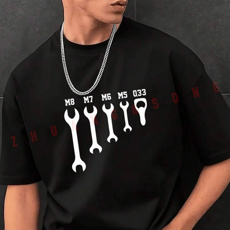 

Mechanic Mechanic M8-M5 Men's Print T-Shirt Fashionable Casual Street Style Suitable For Travel And Sports Tshirt Tee