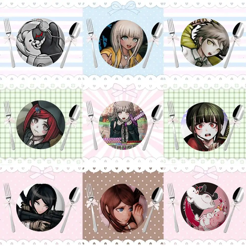 Anime Game D-Danganronpa Badges Tinplate Soft Button Pin Brooch Metal Badge Custom Jewelry Accessories Hat Bag Lapel