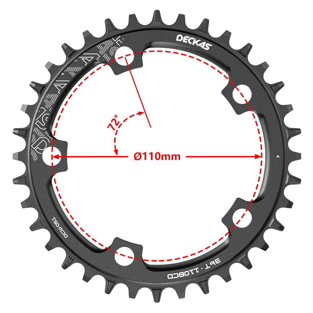 Deckas 110/5Claw 110BCD Chainring 36T-52T MTB Road Bike Narrow Wide Chainwheel For shimano sram Bicycle crankset Accessories