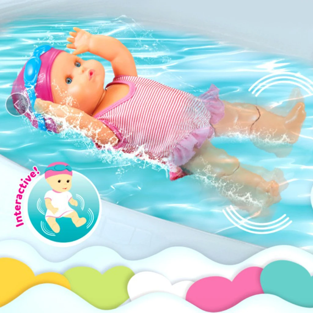 Kids Bathtub Swimming Doll Pretend Play Early Educational Toy Waterproof Kids-Parents Interactive Toys For Outdoor Party Favors