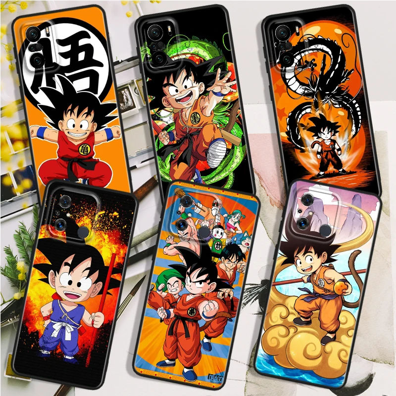 Black Phone Case For Xiaomi Redmi 12C 12 11A 11 10 10C 10X 9T 9 9A 8A 7A 8 7 A1 A2 Plus Dragons-Balls Anime Boy Cover