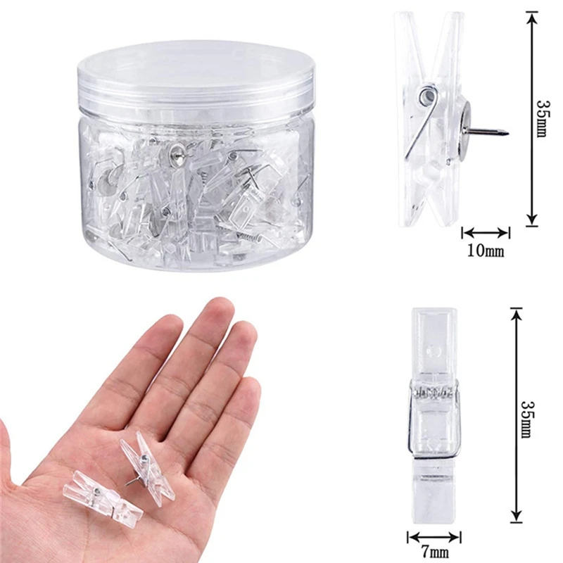 Push Pin Clips Plastic Push Pins For Cork Board Tacks Mini Photo Clips Decorative Pins Thumbtack Paper Clips Pushpins