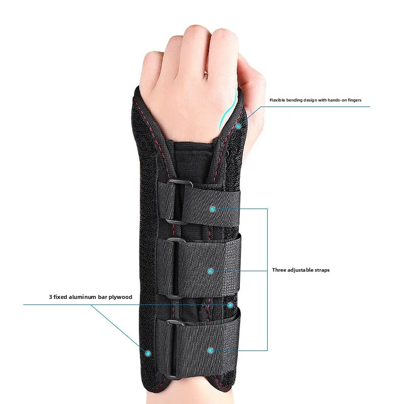 Фиксированный ремешок, зажим для ремешка на руку, защитное снаряжение, поддержка запястья, стальной пластинчатый зажим, дышащий запястье