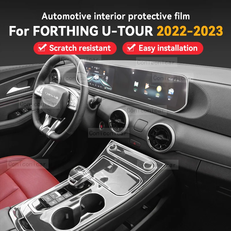 

For FORTHING M4 U-TOUR 2022 2023 Gearbox Panel Dashboard Navigation Automotive Interior Protective Film TPU Anti-Scratch Sticker