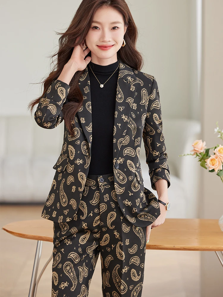 Tailleur pantalone da donna Abbigliamento da lavoro da lavoro femminile da donna Set da 2 pezzi Giacca e pantaloni blazer formale beige kaki blu nero