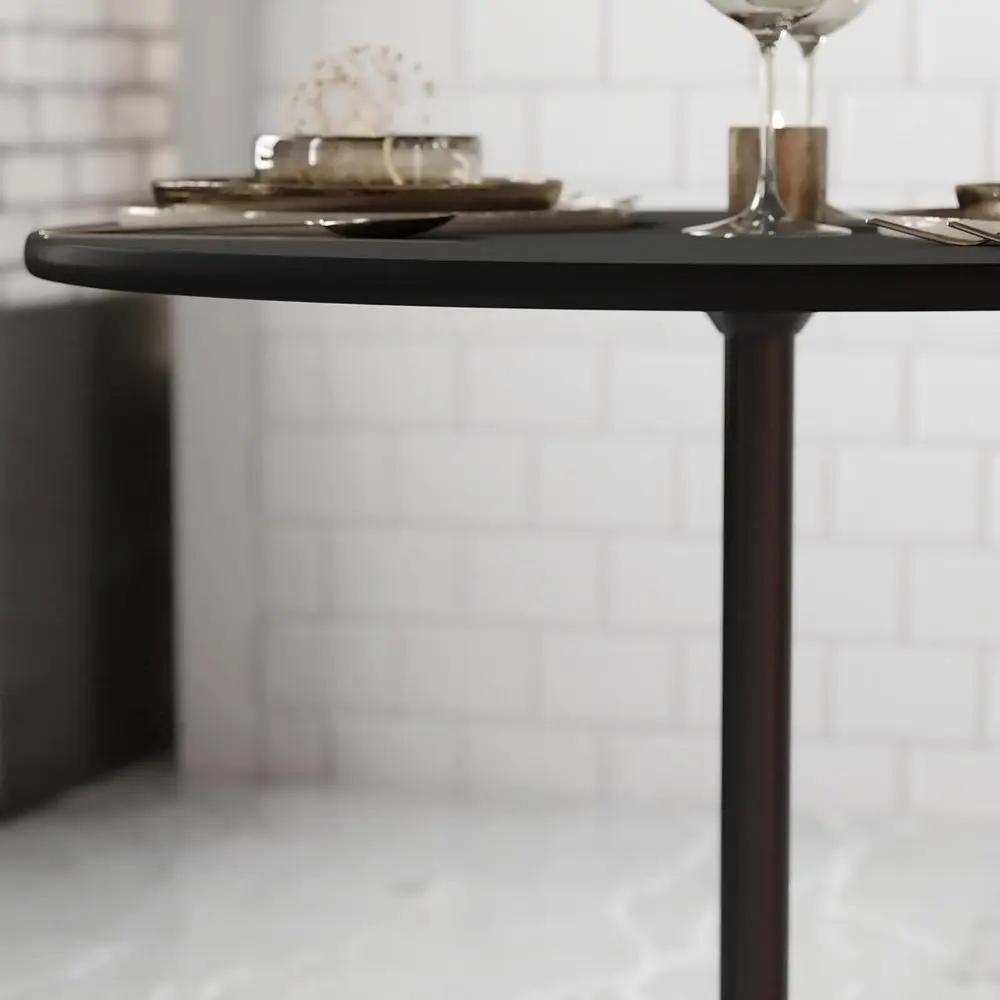 30 طاولة كوكتيل خشبية مستديرة مع 30-42 عمودًا قابل للتعديل