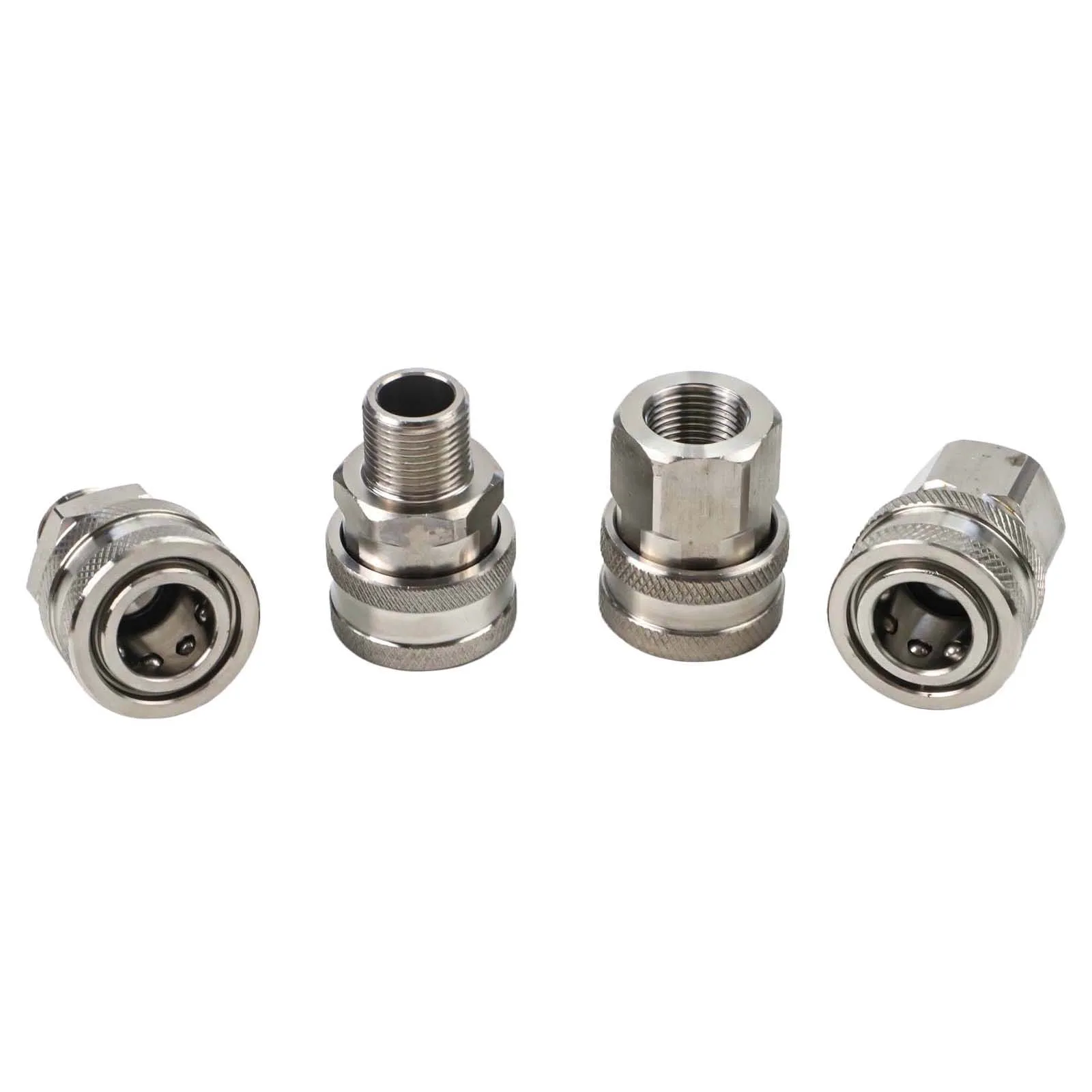 Compatible With Hoses Wands Device Stainless Steel Connectors Quick Connect Fittings Efficient Cleaning Solution