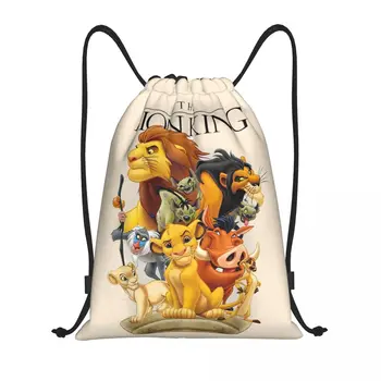 Custom The Lion King Characters Trekkoord Tassen Mannen Vrouwen Lichtgewicht Sportgym Opbergrugzak