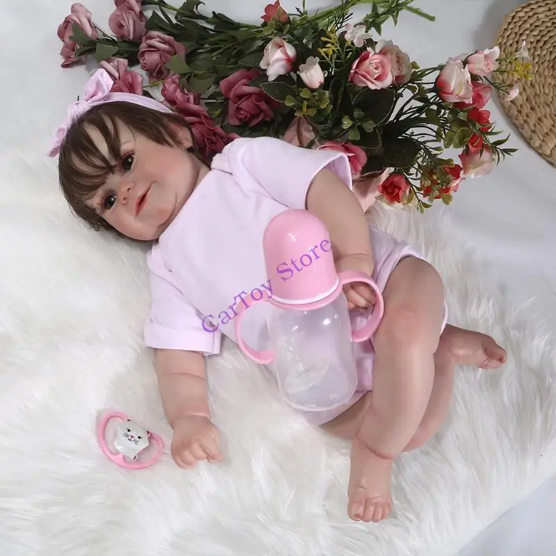 

634F 50 см/20 дюймов Reborns Кукла Девочка для куклы для куклы. Реалистичное мягкое тело ручной работы с открытыми глазами с