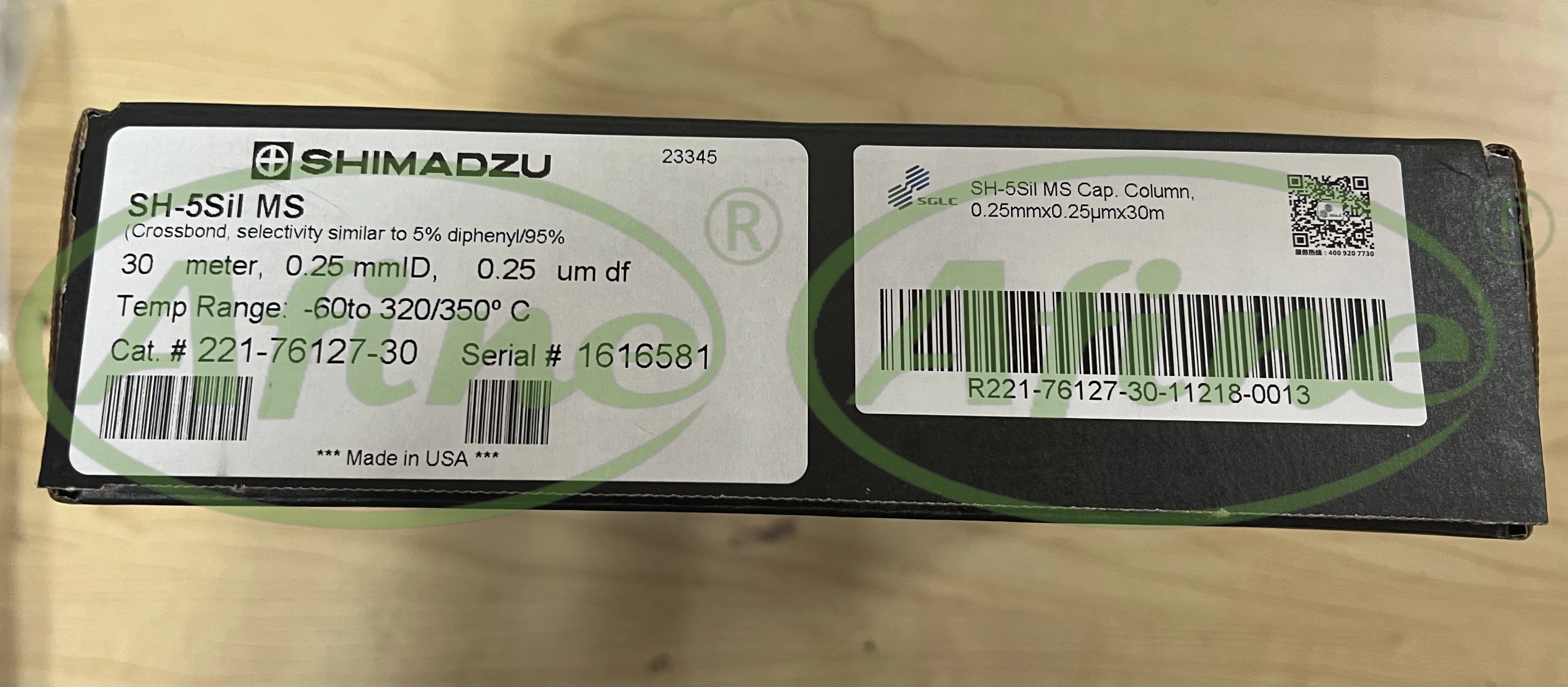 

AFINE Shimadzu 221-76127-30 GC Column, SH-5SIL MS Capillary, 30m x 0.25mm x 0.25µm