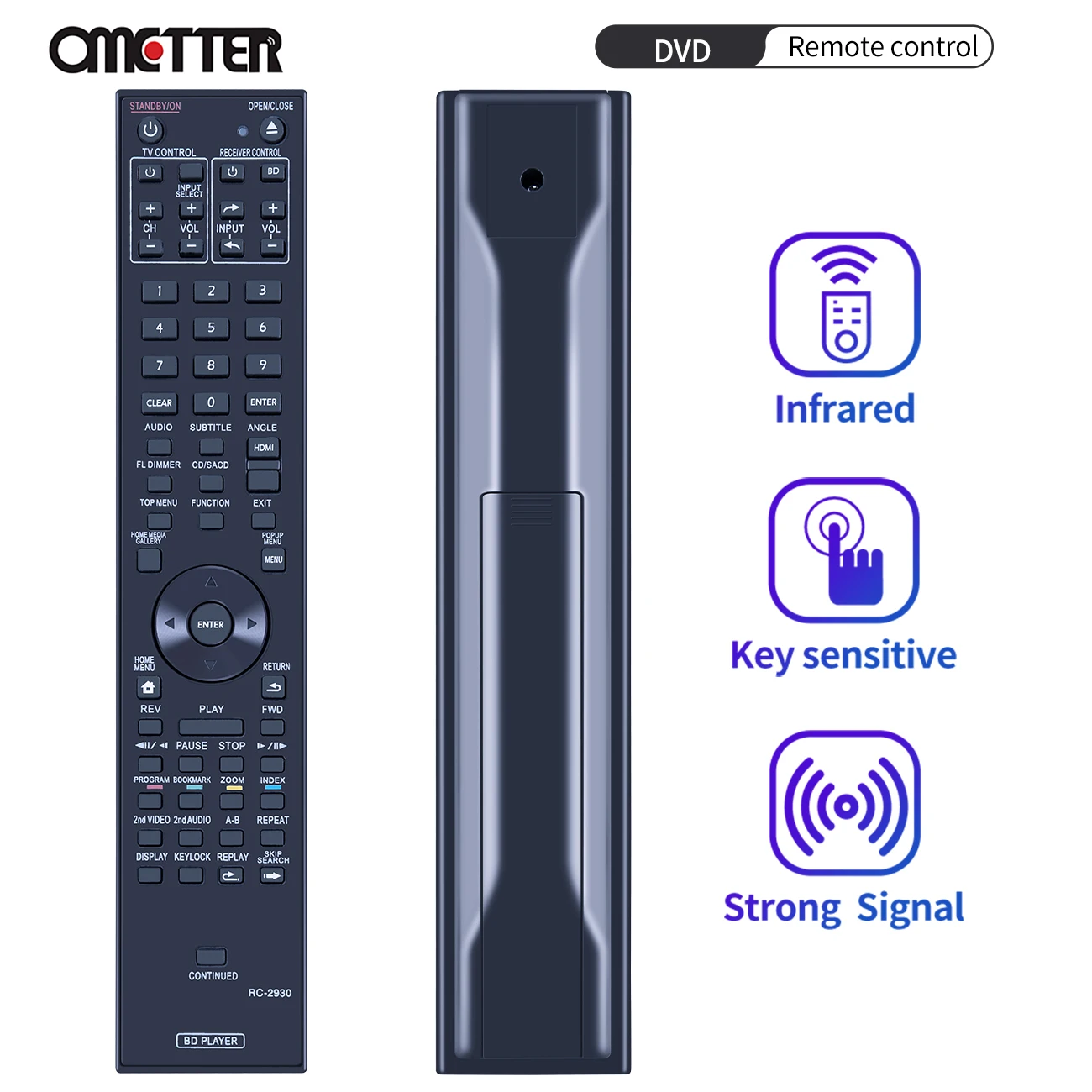 New RC-2930 Remote Control for Pioneer BDP-62FD BDP-80FD RC-2427 BDP-23FD BDP-62FD Elite BD Blu-ray 3D Disc Player