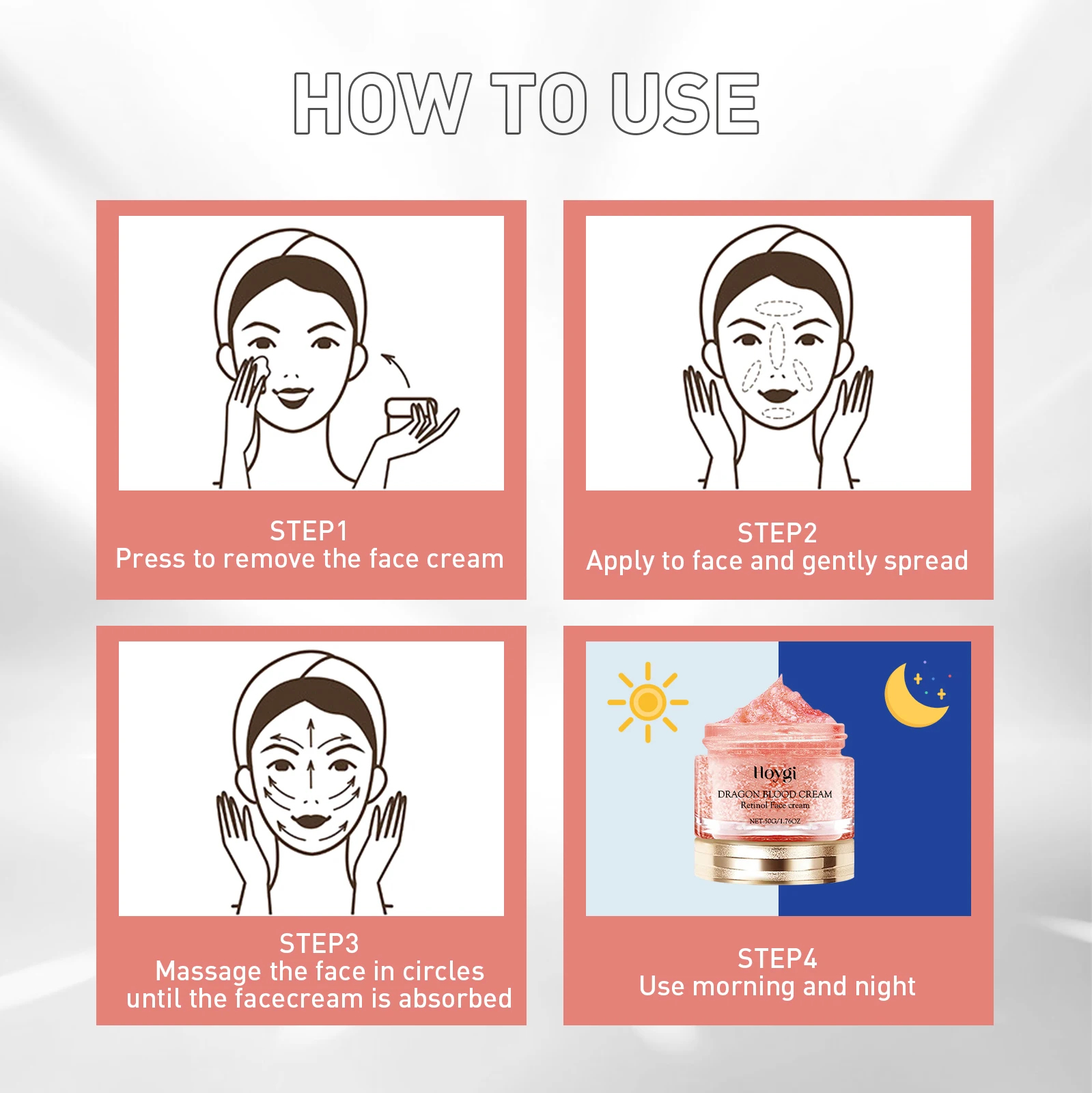 Crema da notte al retinolo 50g Crema idratante viso antietà rassoda la pelle Riduce le linee delle rughe Crema idratante alla vitamina E per rassodare