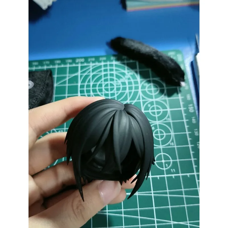Customiz GSC Uncolored Headband Wig Model with Split Sides Bangs Slicked-back Hair BJD Ob11 Action Figures Replacement Headband