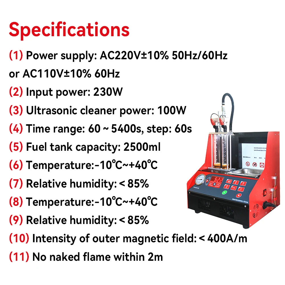 LAUNCH Fuel Spray Nozzle Cleaning Machine 2 Cylinder Car Injector Cleaner 110V 220V  Auto Motorcycle Fuel Injector Tester Tool