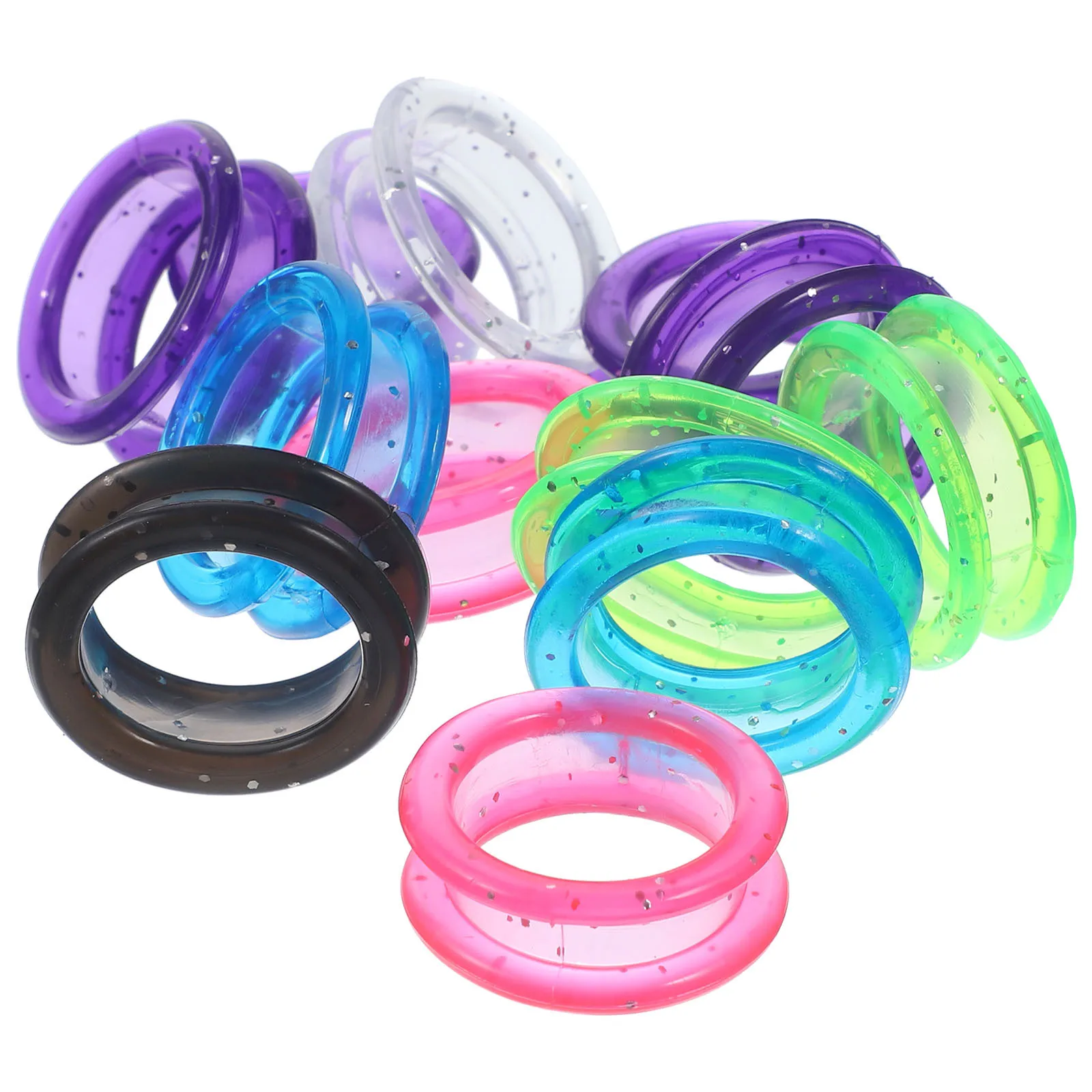 12Pcs Silicone Scissor Finger Rings Colored Soft Non-Skid Protective Covers for Hairdressing Pet Grooming Shears Durable Finger