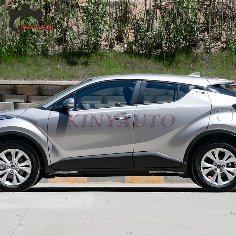 Imagen 6: Para Toyota C-HR IZOA 2018 19 20 21 22, burlete de goma cromado negro para ventana lateral, embellecedor de sellado, accesorios para coche