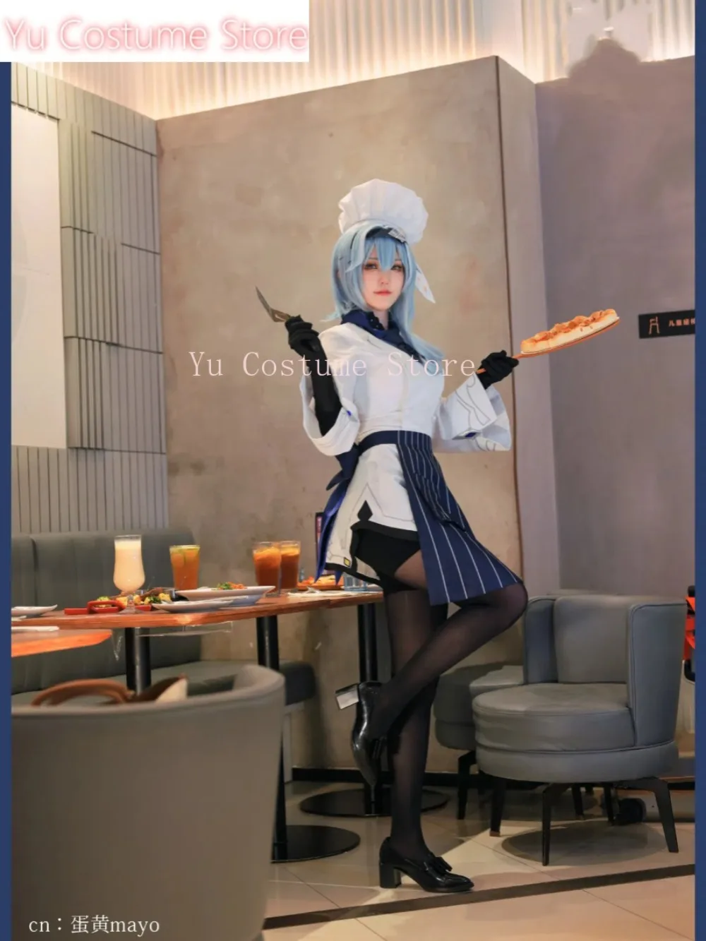 

Yu Костюм Магазин Genshin Impact Eula Официант Косплей Костюм Cos Game Аниме Вечеринка Униформа Хэллоуин Играть Ролевая Одежда Одежда