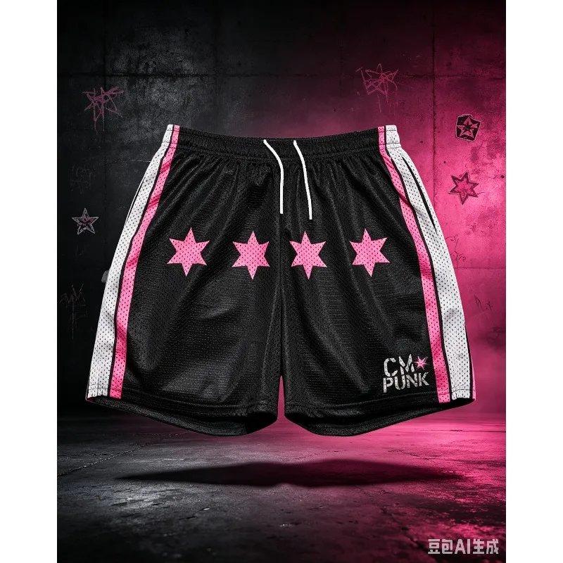 2026 Summer Fighting Training Sports Casual Shorts Star Shorts Men Women Oversized Shorts Breathable Fast Dry 3D Printed Shorts