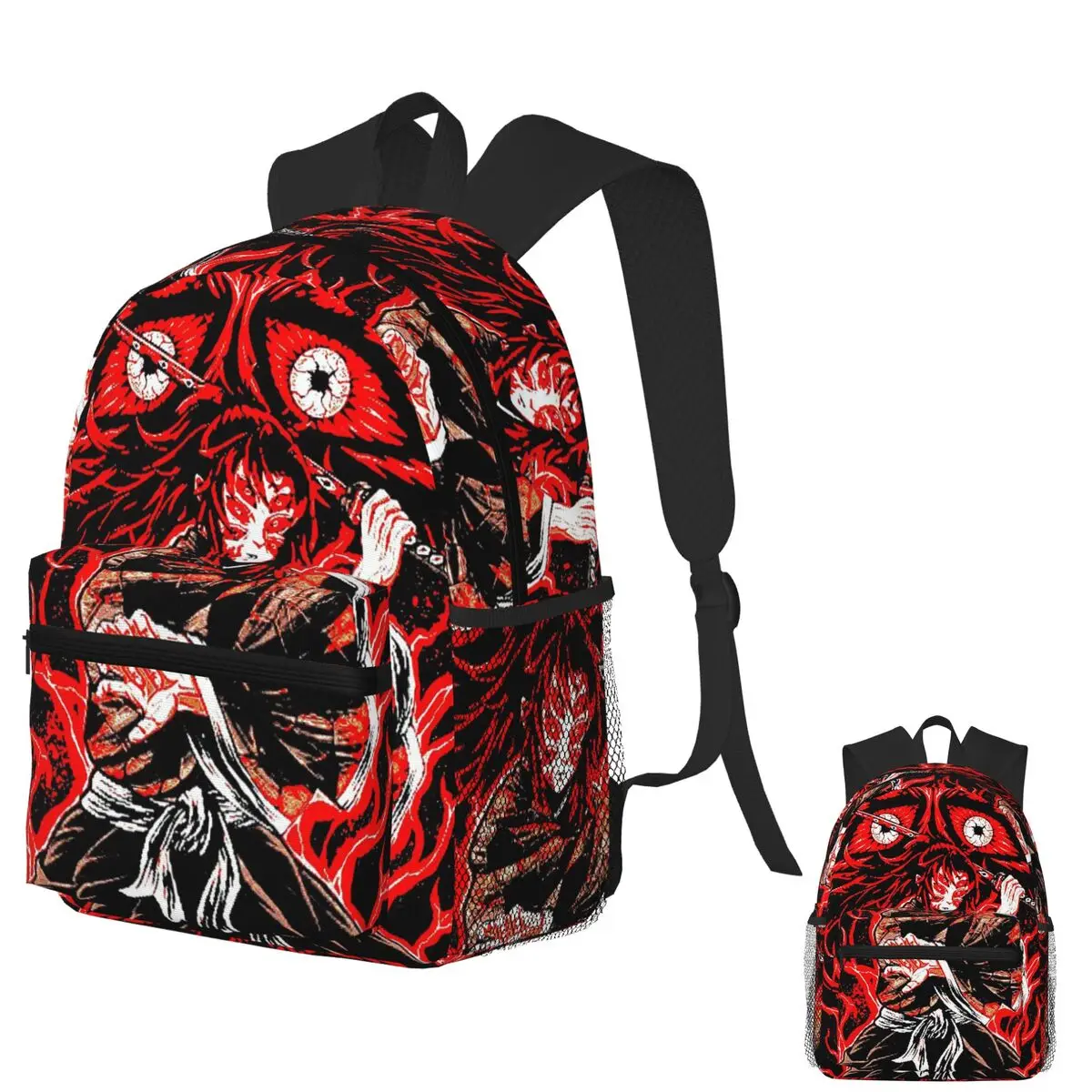 أنيمي شيطان القاتل كوكوشيبو حقيبة ظهر الطالب حقيبة مدرسية المشي لمسافات طويلة السفر Daypack للرجال النساء حقيبة الكتب الموضة حقائب الكتف