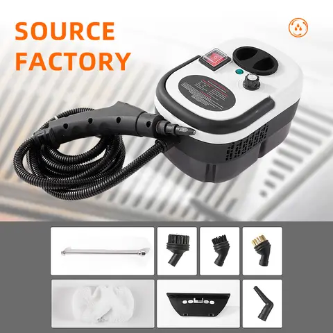 휴대용 스팀 청소기, 2500W 가열 시스템, 셀프 클리닝 브러시, 10M 호스, 30 초 만에 빠른 스팀