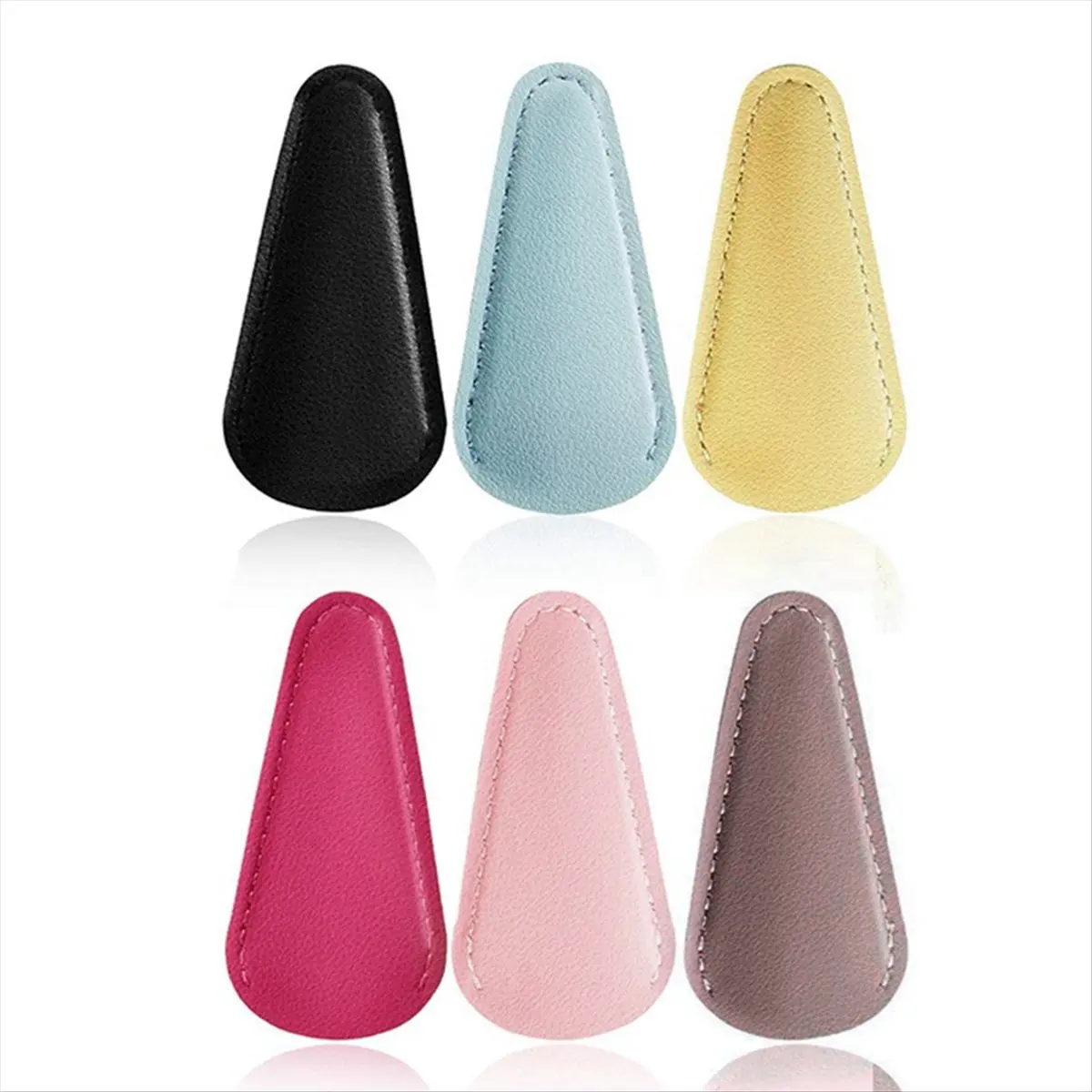 

A64Z!! Scissors Sheath Safety Leather Scissors Cover Protector Sewing Scissor Sheath(6 Pcs Colorful)