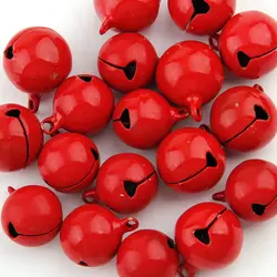 20mm Red Metal Craft Bells, 8 Sizes Jingle Bells for Christmas with Crisp Sound, for Crafting Christmas Decor Festival Party