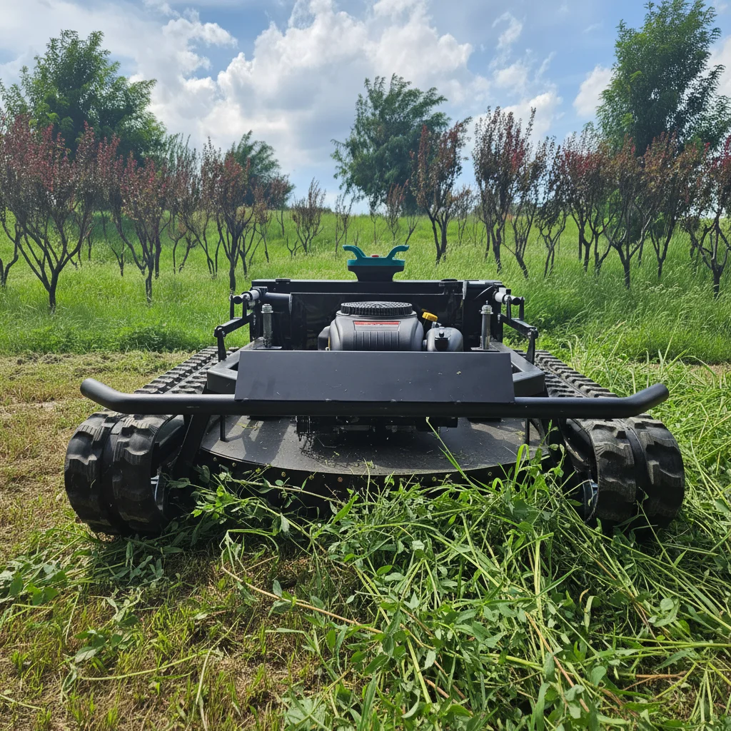 

High Efficiency RC Crawler Mower Tracked Remote Control Lawn Mower for Garden Farm Orchard