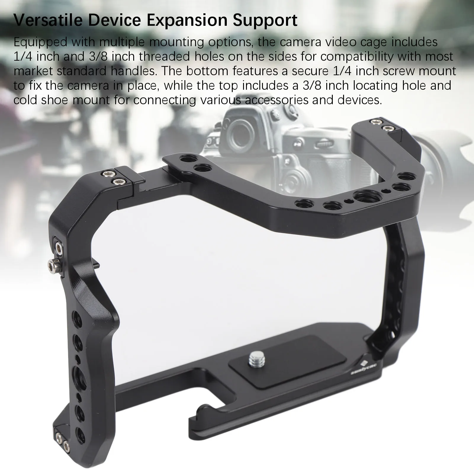 

Camera Full Cage Camera Video Cage Camera Video Cage Aluminum Alloy Camera Camcorder Stabilizer Extension Cage for 200D 200DII