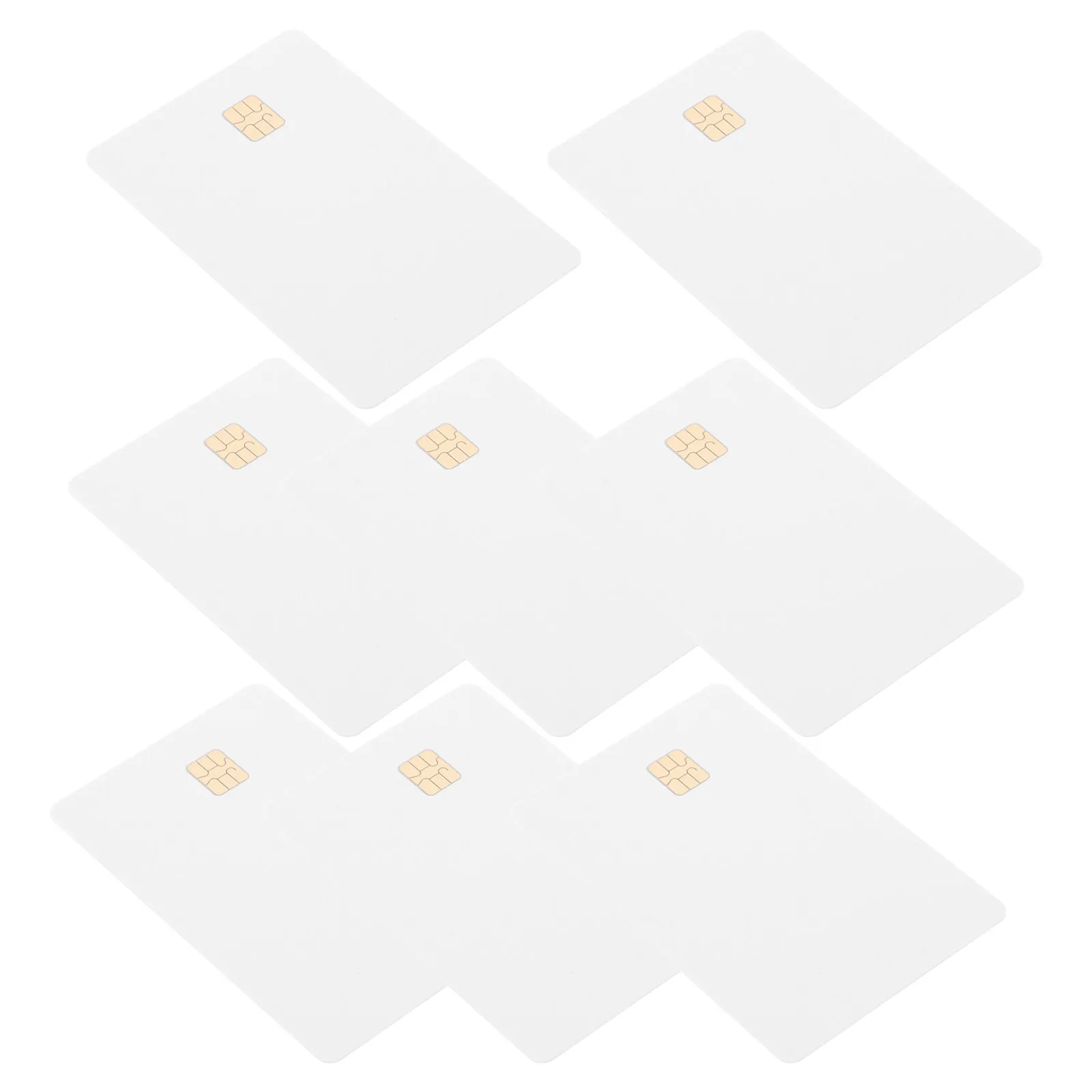 8Pcs Blank Identification Cards PVC White Printable Inkjet Plastic 4442 Chip Access Control Driver Smart Card Blank