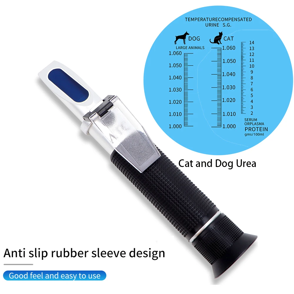ATC Handheld Animal Serum Protein Refractometer Animal Clinical Detector 1.000-1.060RI Cat Dog Urine Specific Gravity Refractor