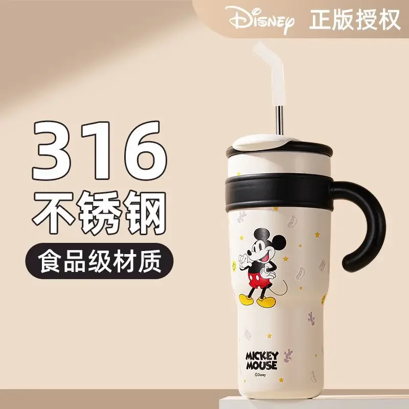 Disney Animation Peripheral Mickey Lotso 1200ml Cute and Stylish Large Capacity Insulated Straw 316 Thermos Cup Wholesale