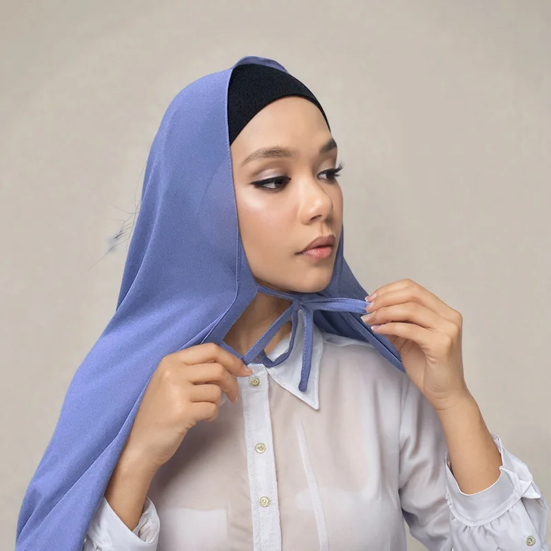 Muslim Women Hijab Pearl Chiffon Long Scarf Headscarf Shawl Wrap Bandage Bandanas Headband Straps Scarves Bufanda Turbante Mujer