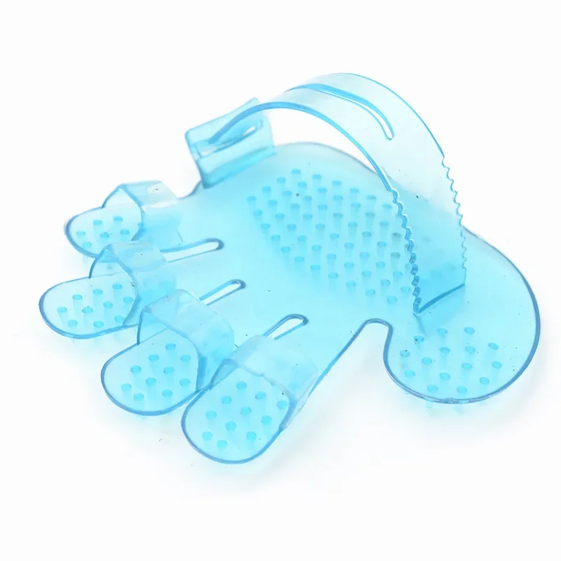 Pet Transparent Five Finger Bathing Brush Rubbing Massage Brush Pet Glove Brush Cat and Dog Bathing Massage