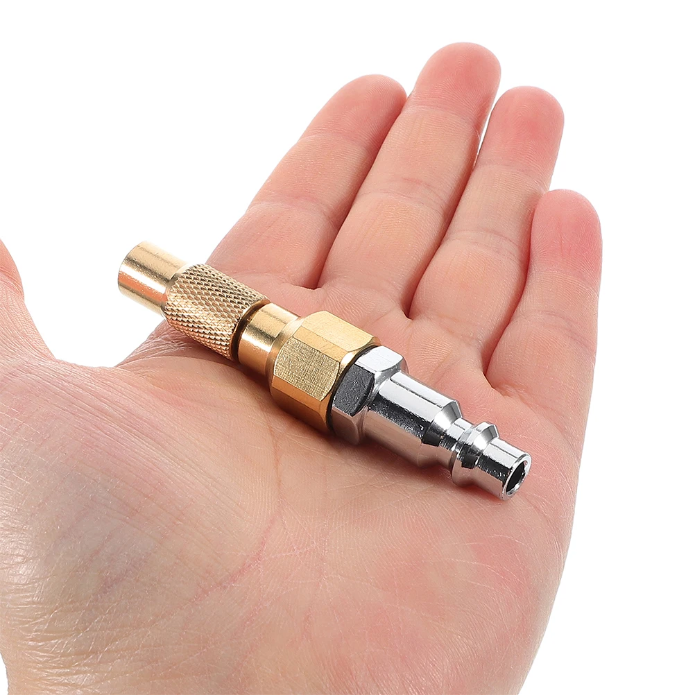 

2pcs Air Pump Accessories Tire Inflator Adapter Quick Connect Nozzle Copper Steel Precise Fit For Paddle Boards Bicycle Tires