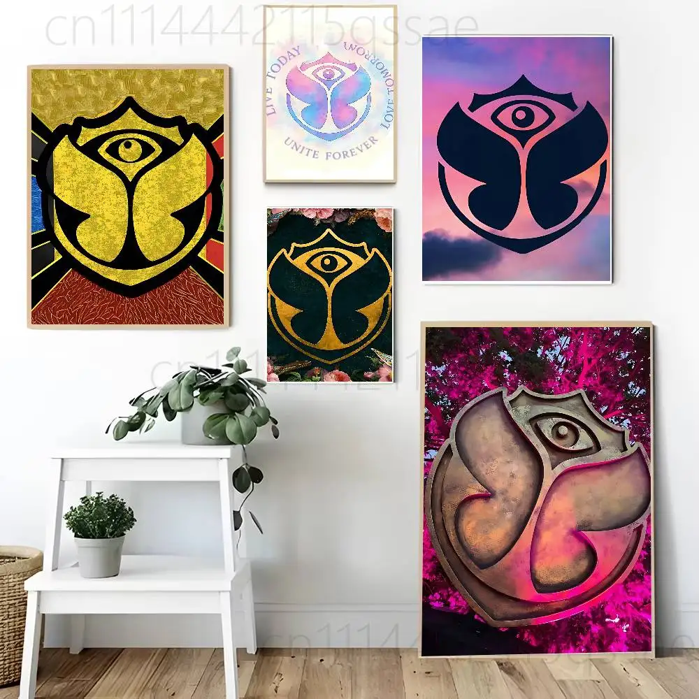 T-Tomorrowland Music Poster Prints For Bedroom Living Room Canvas Painting Wall Art Home Decor